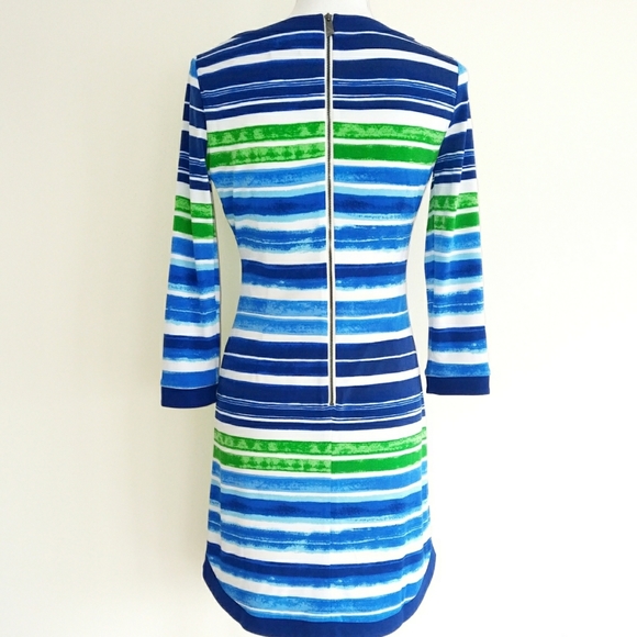 Vince Camuto 3/4 Sleeve Striped Shift Dress - Picture 4 of 8